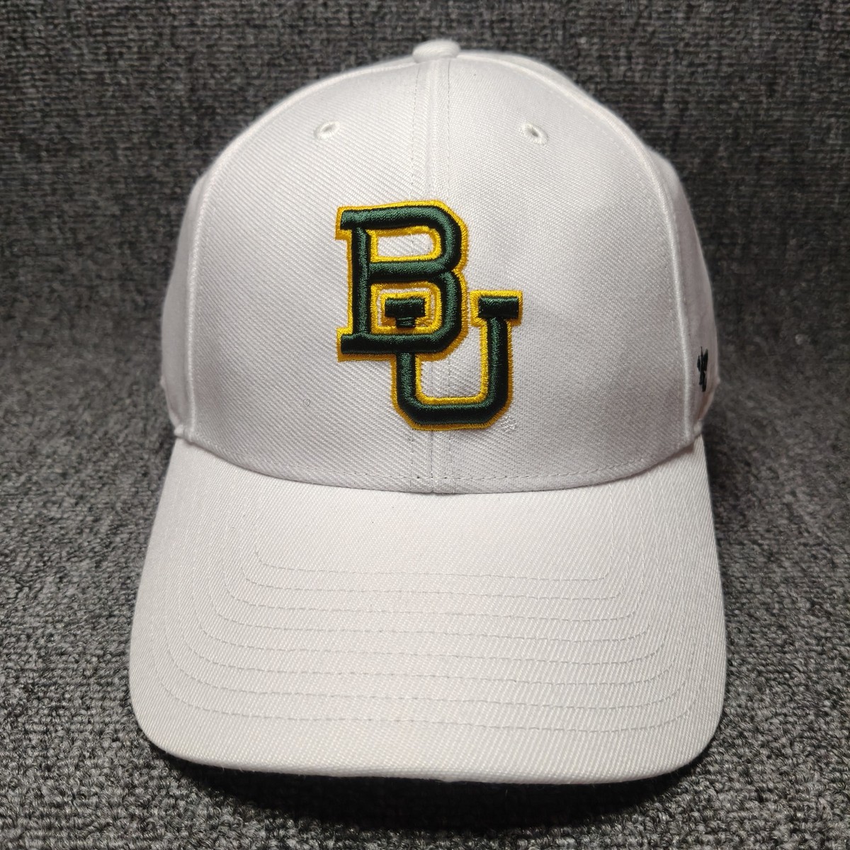 '47 Brand Baylor Bears NCAA White Strapback Hat Cap BU Logo