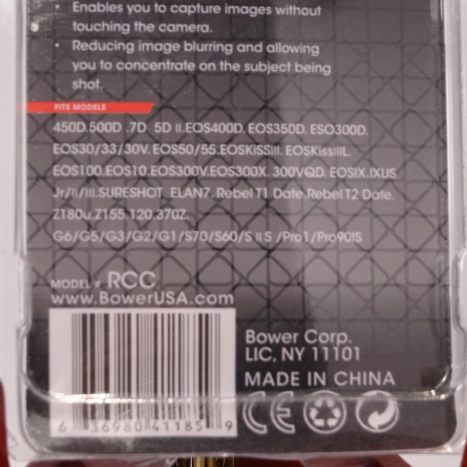 Bower RCC Remote Control for Select Canon Digital Cameras NEW Unused - Image 3 of 3