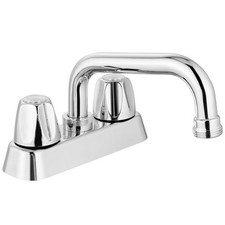 2 Handles Utility Laundry Sink Faucet 4 Inch Centerest with Swivel Spout and ...