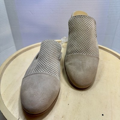 Dolce Vita Perforated Suede Flat Mules Size 8