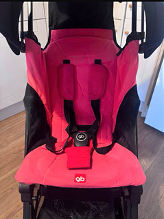 GB Pockit Single Pushchair Stroller Seat with Harness Pads Red/Black Unisex