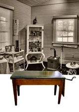 Vintage Doctor’s Exam Table For Display Medical Collectible For Library /Museum