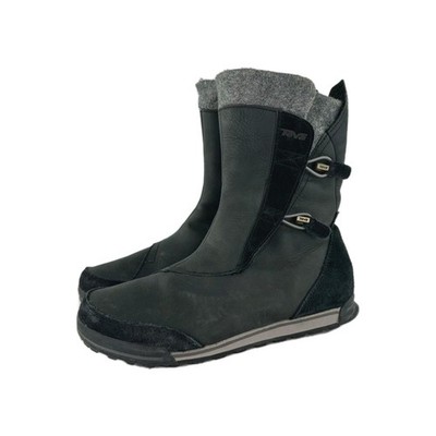 Teva Haley Boots Women's US 7 Black Button Ankle Boots Booties 