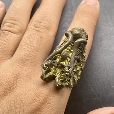 Unique Ancient Roman Bronze Dragon Ring