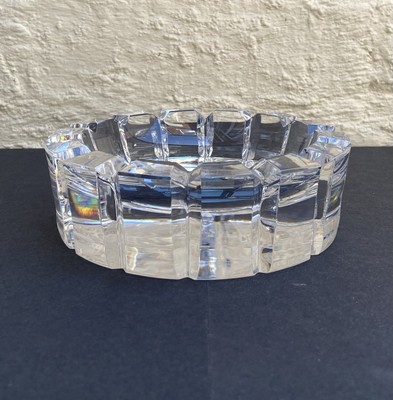 Orrefors Stenhammar Gunnar Cyren klar 14 cm flach Kunstglas Schale signiert