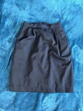 Vintage Pencil Skirt Womens 6 Worthington Black Pleated High Waist Pockets