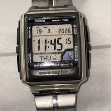 Casio Wave Ceptor Radio-controlled Wristwatch Model WV-59RD. Working Order