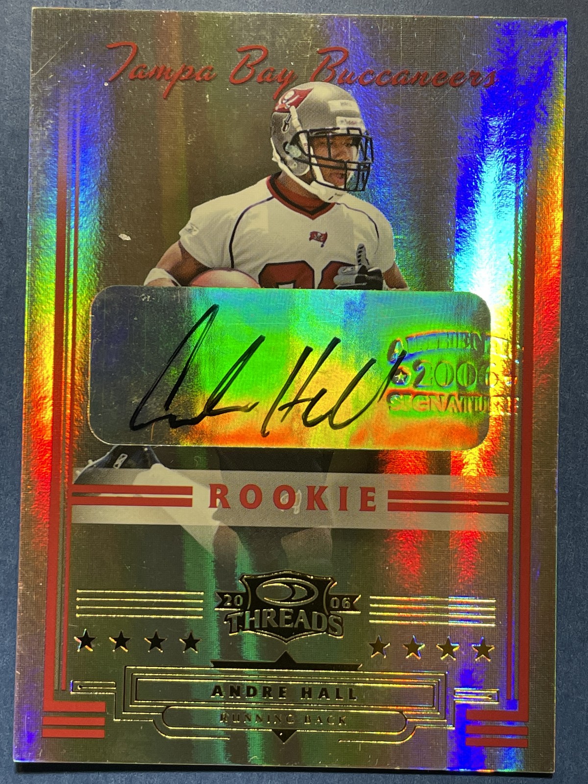 2006 Donruss Threads #264 Andre Hall RC Autograph /999 Buccaneers