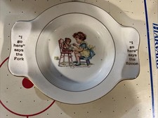 Vintage  My Own Plate  Baby  s Dish -Holmes  Edwards 88343 Homer Laughlin Co