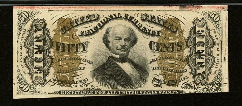 FR# 1327 Fractional 1864 Union Currency 50c,  Civil War Third Issue, PMG ChXF 45 - Image 3 of 4