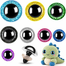 160Pcs Large Safety Eyes for Amigurumi Glitter Eye for Stuffed Animals for DIY D