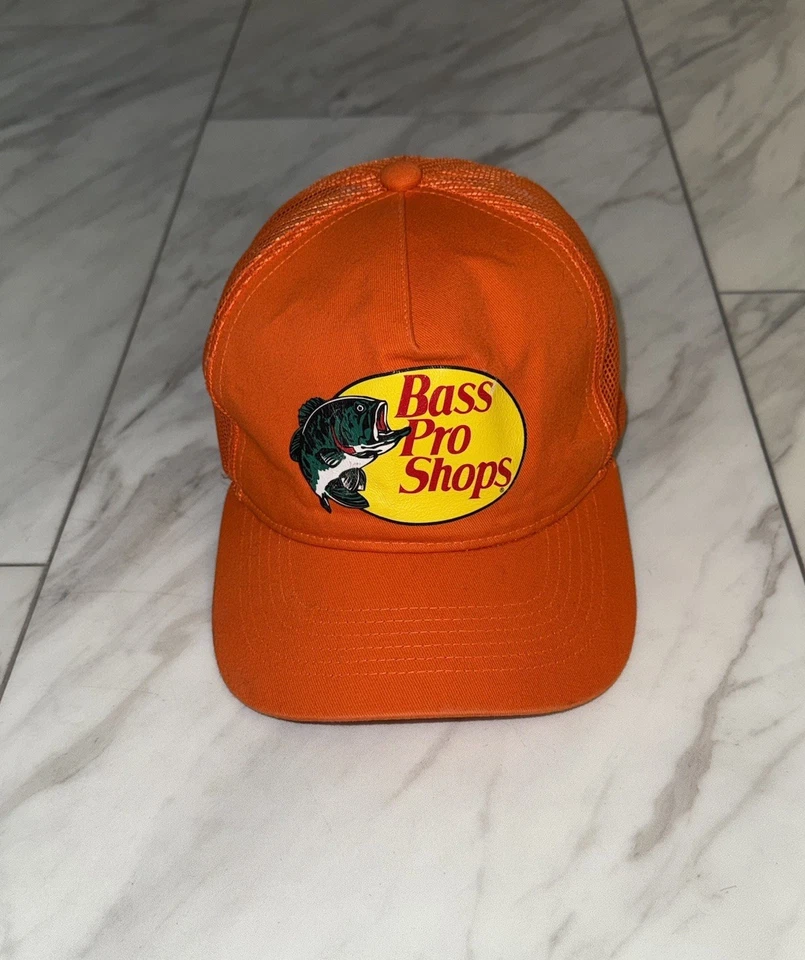 Gorra de béisbol vintage Bass Pro Shops Club gorra de papá naranja ajustable de colección Y2K Foto 3 de 4