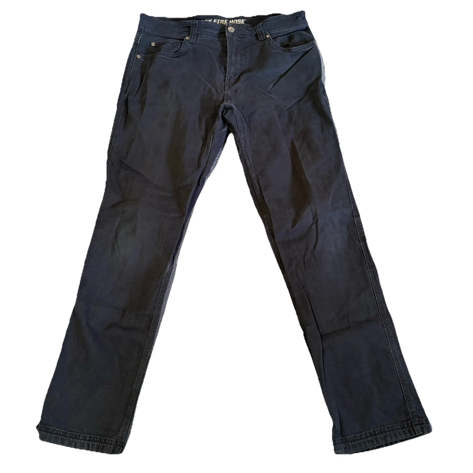 Duluth Flex Fire Hose Jeans Men Fits 32x31 Black Slim Fit Pants Stretch 12142-10