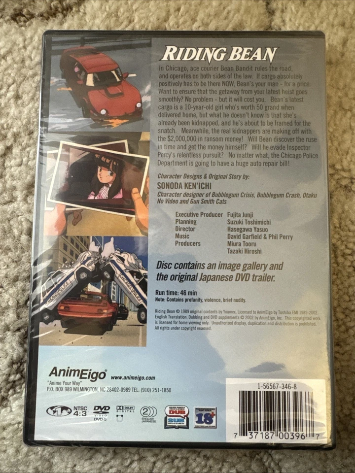 Riding Bean DVD Anime New SEALED - Image 2 of 2