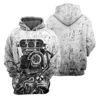 Grey Drag Racing  3D All Over Printed Shirt
