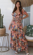 NEW 25 Stunning Dreamcatcher Boho Maxi Dress Ladies Size 8
