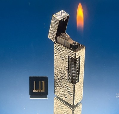 1977 Dunhill Rollagas Silver Filled Floentine  Butine Lighter,
