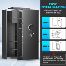 16-22 Unassembled Gun Safe, Large Fingerprints Gun Safe for Rifles and Shotguns
