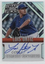 2014 Prizm Perennial Draft Picks Prospect Signatures Silver Luis Ortiz Auto 3d5