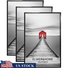 Set of 3 Lightweight 16x24 Black Poster Frames Modern Wall Display Holder New