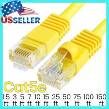 CAT6 Ethernet LAN Network RJ45 Patch Cable Internet Cord Yellow 1.5FT- 100FT LOT