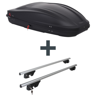 Dachbox G3 Spark 400 + Dachträger Menabo Sherman für Chrysler Stow 'n' Go V RT