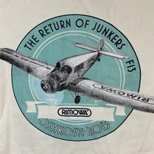RIMOWA x Junkers F13 Canvas Tote Bag Oshkosh 2015 Aviation Collectible Souvenir