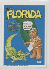 1987 Zoot US of Alf Stickers Alf Florida #9 0cp0