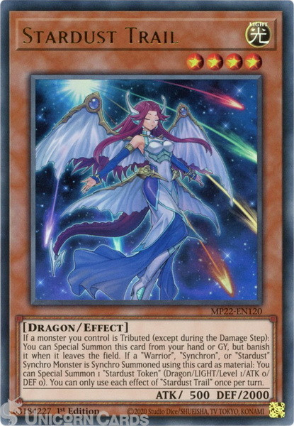 MP22-EN120 Stardust Trail Ultra Rare 1st Edition Mint YuGiOh Card
