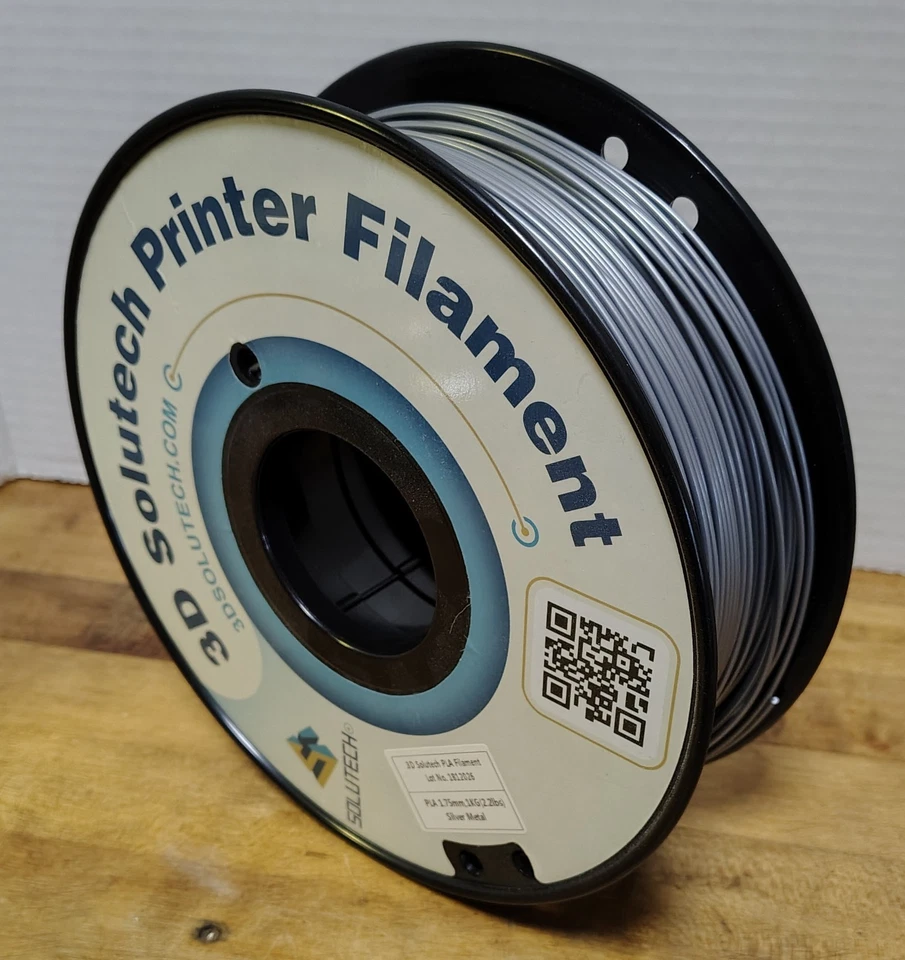 Filamento de impresora 3D 3D Solutech PLA 1,75 mm de metal plateado usado  Foto 4 de 4
