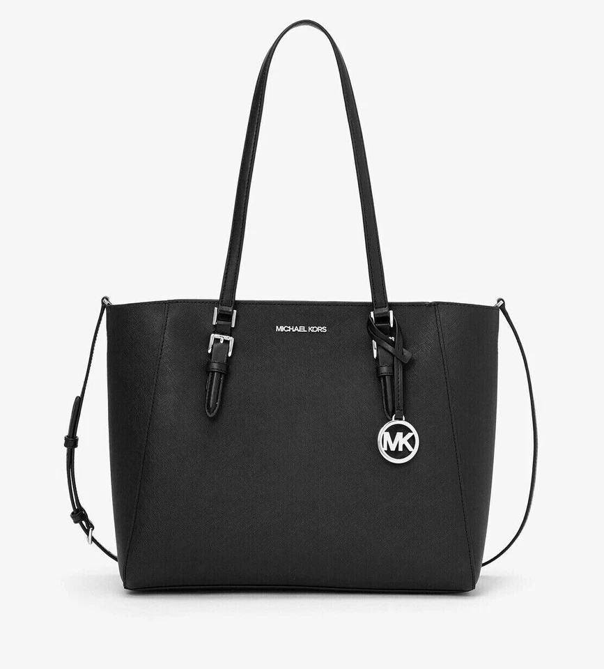MICHAEL KORS Borsa donna CHARLOTTE LG 3 in 1  TOTE nero-argento - Imagen 2 de 4