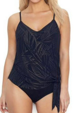 NEW MAGICSUIT by MIRACLESUIT BLACK GOLD LEAF ALEX TANKINI SWIMSUIT SWIM TOP 8