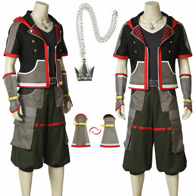 Kingdom Hearts 3 III Sora Pirate Cosplay Costume Leather Coat Complete Outfit