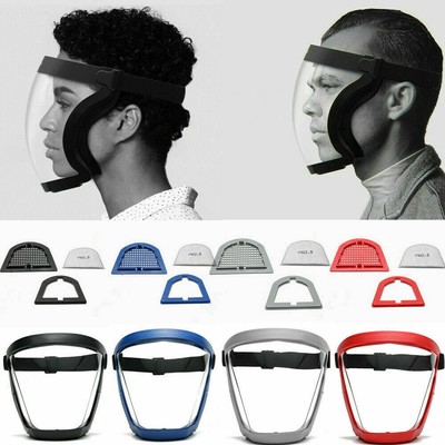 Full Face Super Protective Mask Anti-fog Shield Safety Transparent Head Cover *