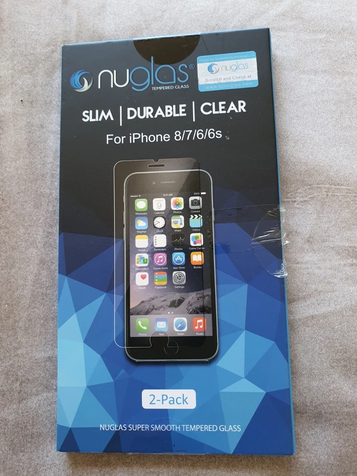 3X Genuine NUGLAS Tempered Glass Screen Protector for Apple iPhone 8 7 6 6S NEW - Image 3 of 4