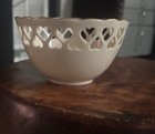 Lenox Heart Collection 5 5/8 Inch Porcelain Footed Bowl Gold Trim Pierced Heart
