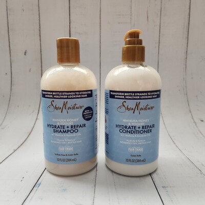(Set of 2) Shea Moisture Manuka Honey & Yogurt Shampoo and Conditioner, 13 fl oz