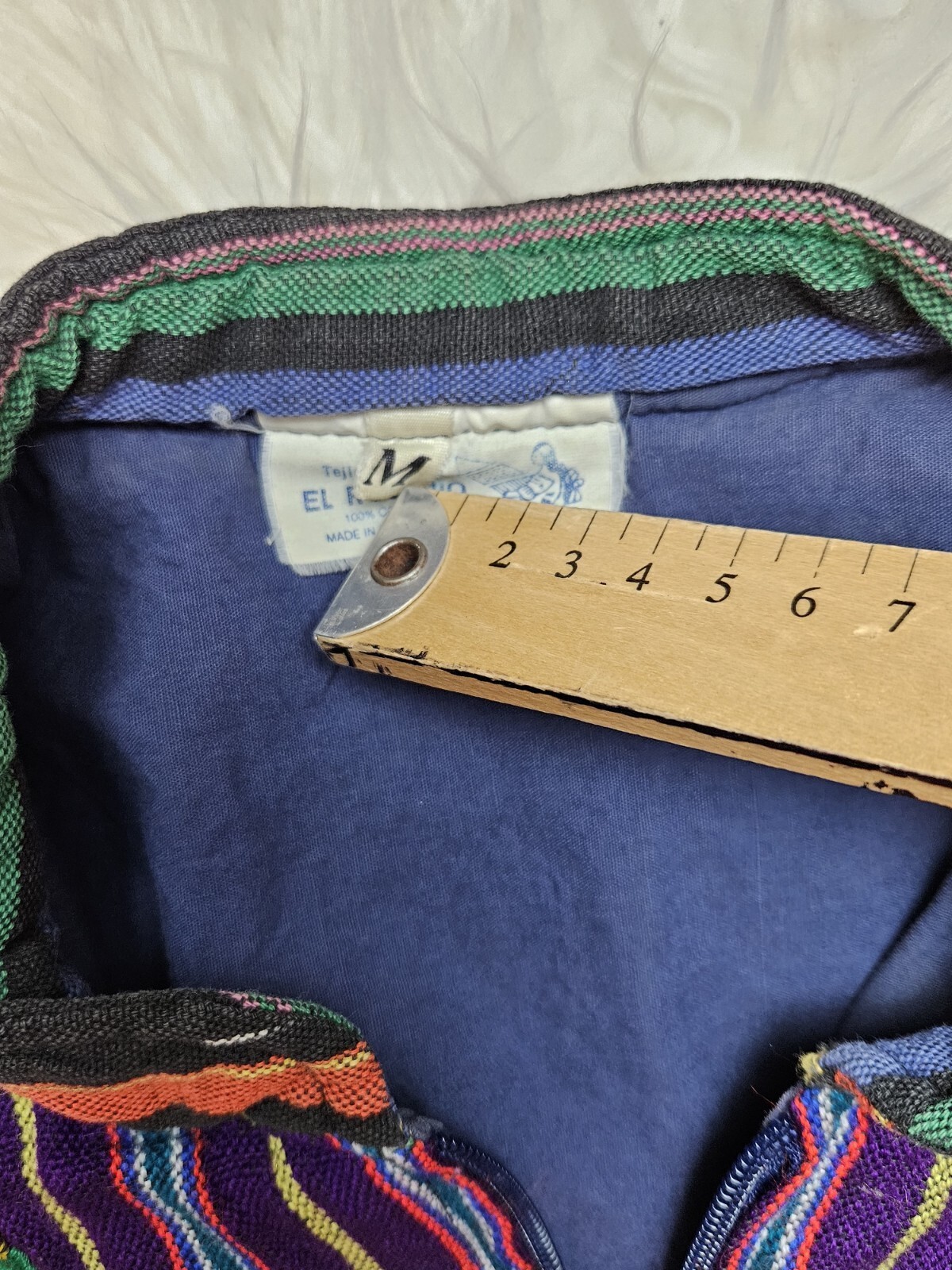 VTG Quilted Coat Patchwork Textile Guatemala Ethn… - image 10