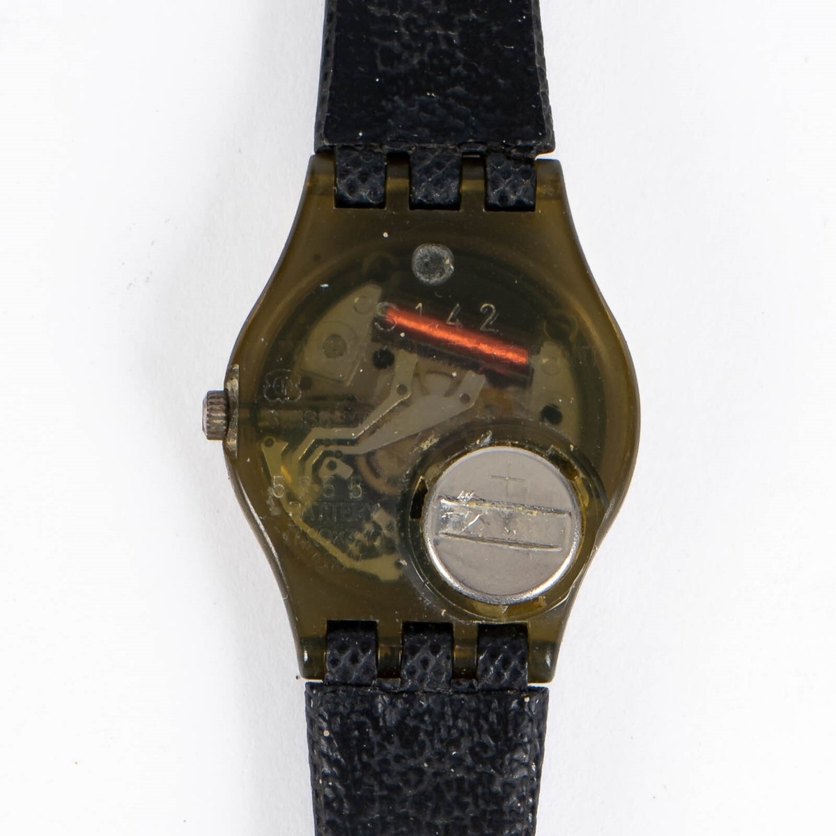 1991 Swatch LM106 Debutante Very Good Condition + Case New Battery Runs READ Vintage 1991 Vintage Swatch Lady DEBUTANTE LM106 - Leather  main image 3