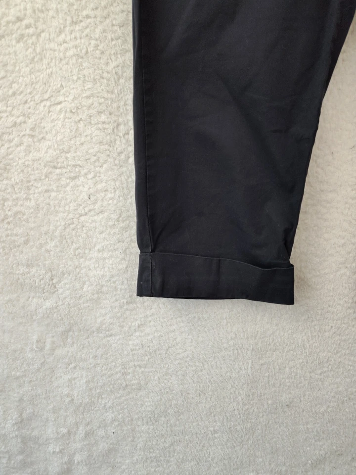 Pantalón Corto Mujer Bandolino 10 Negro Mezcla Algodón Recto Ajuste Cómodo Frente Plano Capri Foto 4 de 4