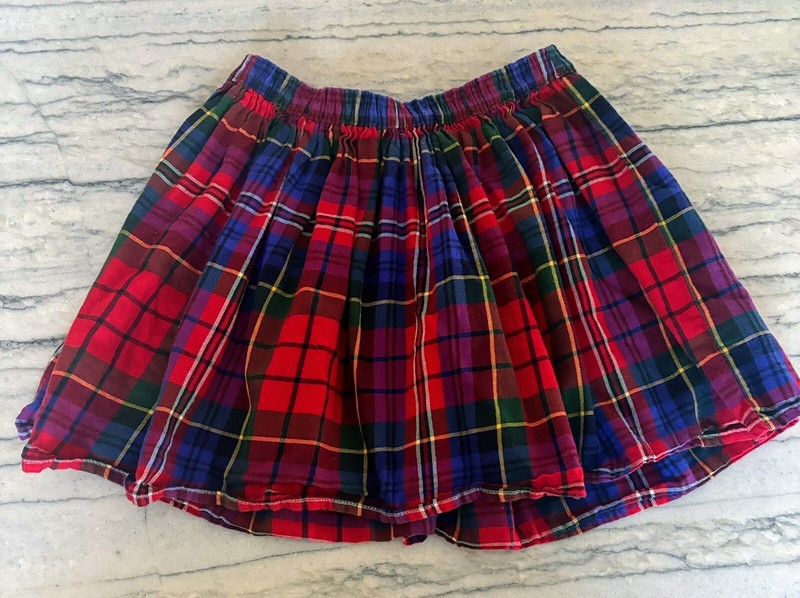 Gap Kids Girls Red Plaid Skirt Size M (8)