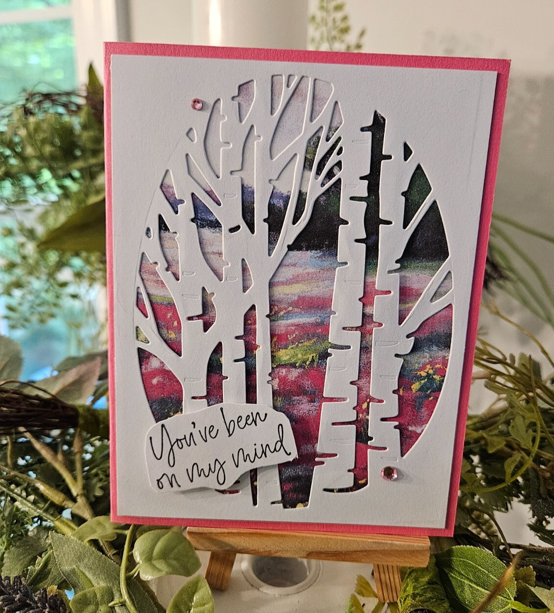 STAMPIN UP CARD KIT - TREES YOU'VE BEEN ON MY MIND MAKES 4 25.343