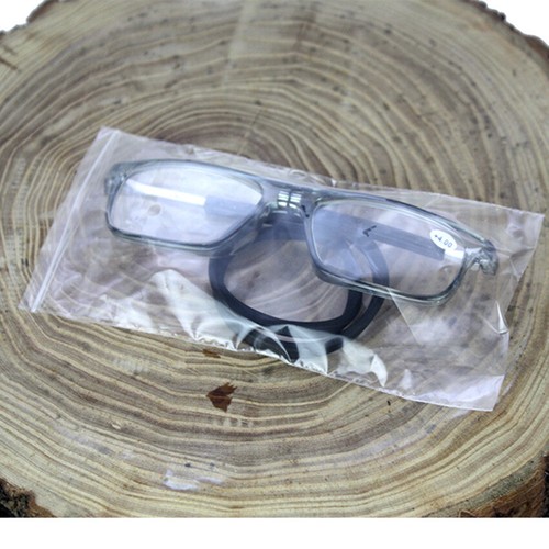 Hanging Folding Magnetic Reading Glasses Front Click Connect Neck Eyeglasses NEW - Picture 8 of 18