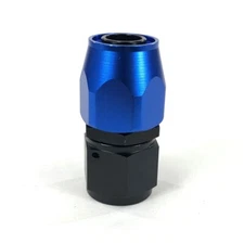 -12AN Straight Swivel Seal Oil/Fuel/Gas Hose Line End Fitting Adapter Blue