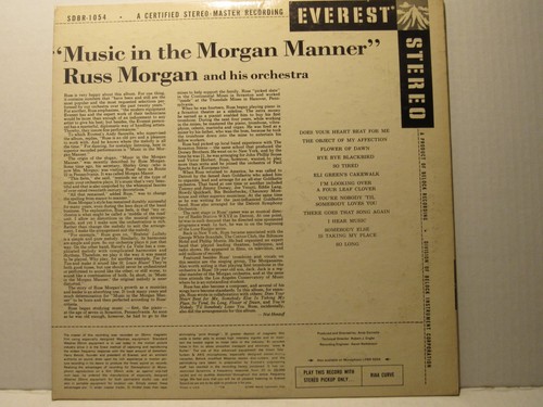 Russ Morgan & His Orchestra – Music In The Morgan Manner - 1959 - BIG BAND - Imagen 2 de 4
