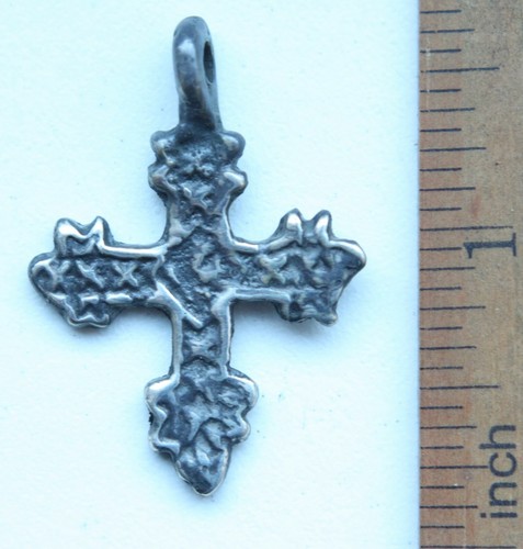 Antikes Wikingerornament massiv silber Anhänger Kreuz Reproduktion (RP004) - Bild 3 von 9