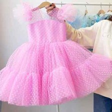 Girls Mesh Tulle Princess for Kid 4-10 Years Wedding Party Prom Vestidos Clothes