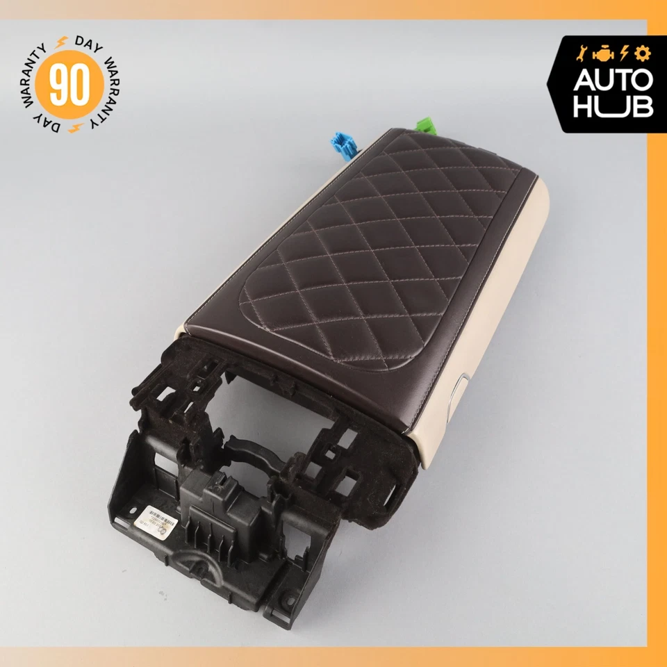 Apoyabrazos consola central delantera Mercedes W222 Maybach S600 reposabrazos Designo rojo OEM Foto 2 de 4