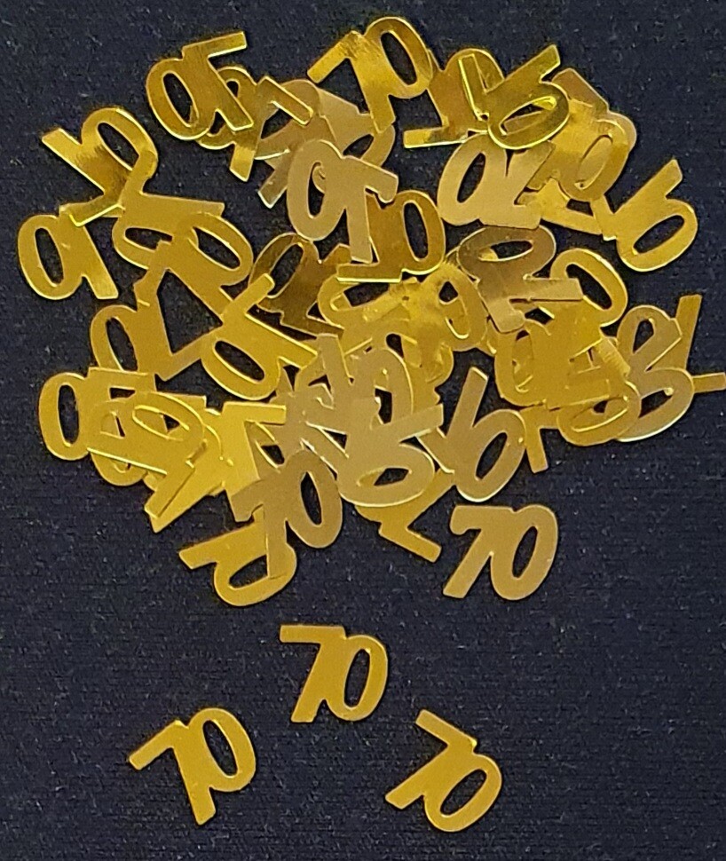 Glitzer-Konfetti Zahl 70 (14g) – Mehrfarbiges Deko-Konfetti Für Geburtstage & Jubiläen