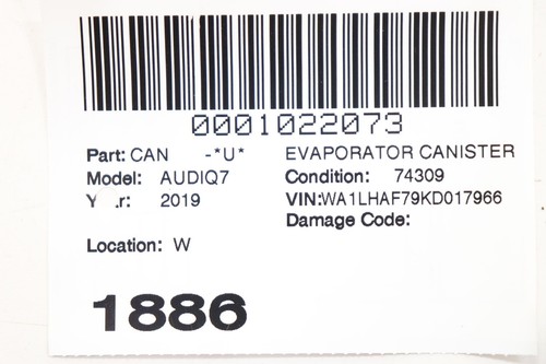 2017-2022 AUDI Q7 EVAPORATOR VENT CANISTER VALVE CONTROL SOLENOID OEM 8K0906253K - Bild 9 von 9